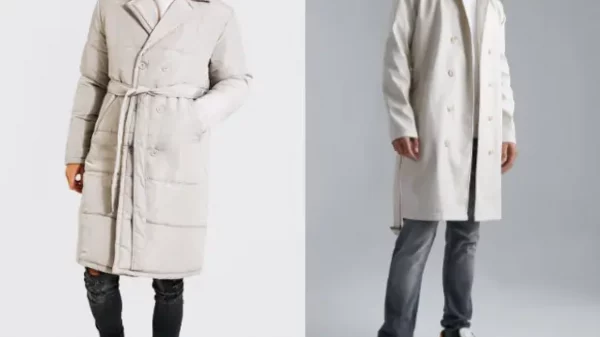 White Trench Coat for Mens