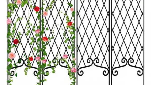 Garden trellis panels for climbing plants