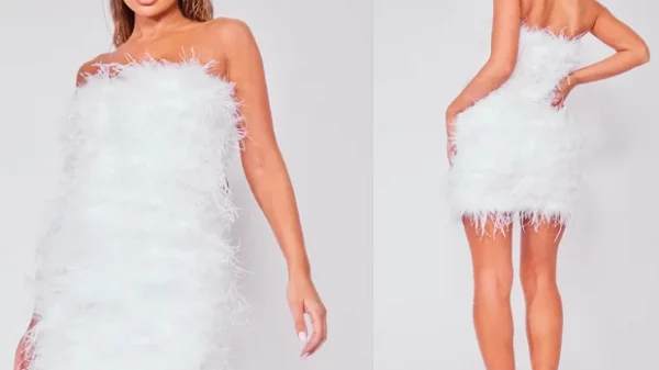 Luxury Feather Dresses For Evening Events