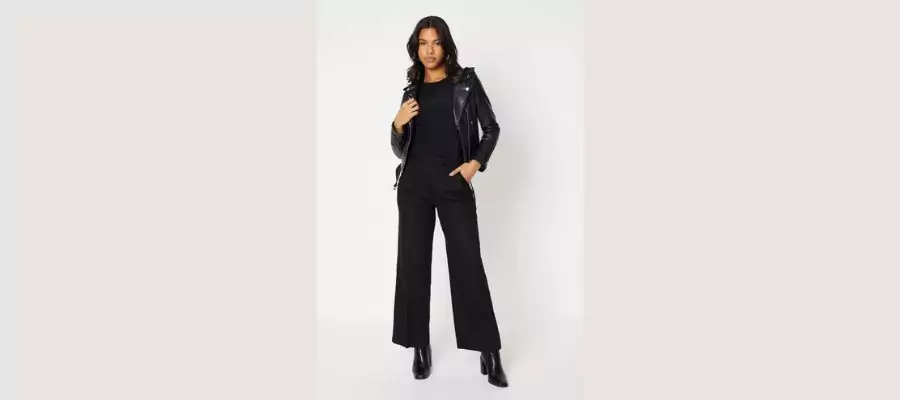 Dorothy Perkins Linen Look Wide Leg Trousers