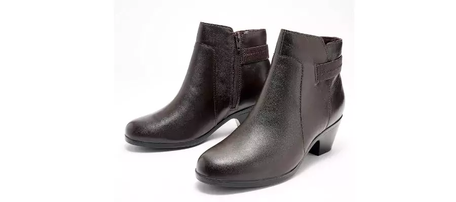 Leather Heeled Booties by Emily2 Holly