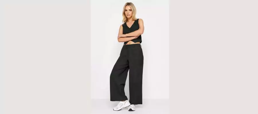 Pixiegirl Petite Linen Wide Leg Trousers