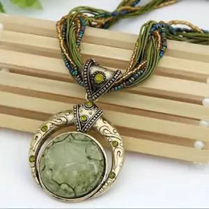 Elegant Bohemian Handwoven Rice Bead Necklace