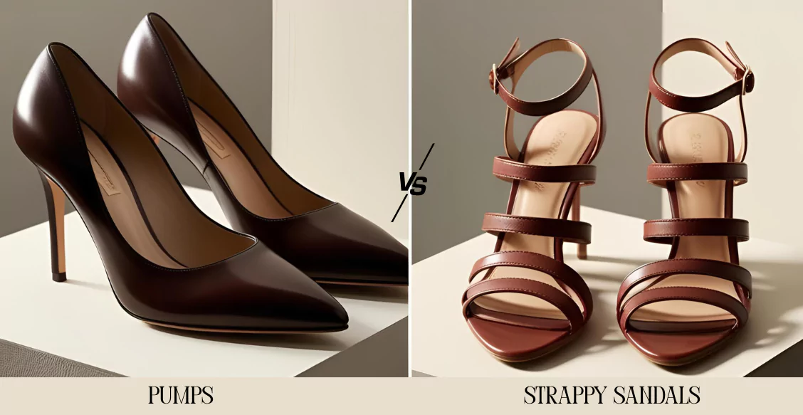 Pumps vs strappy sandals