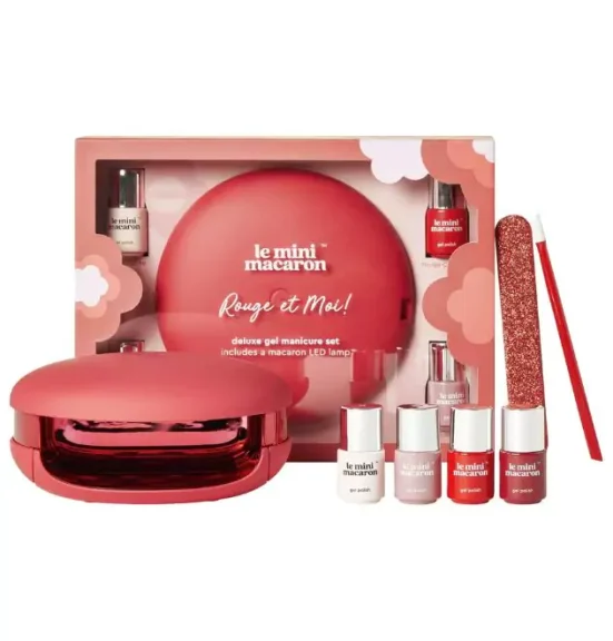 LE MINI MACARON Maxi Rouge & Moi Deluxe Gel Manicure Set