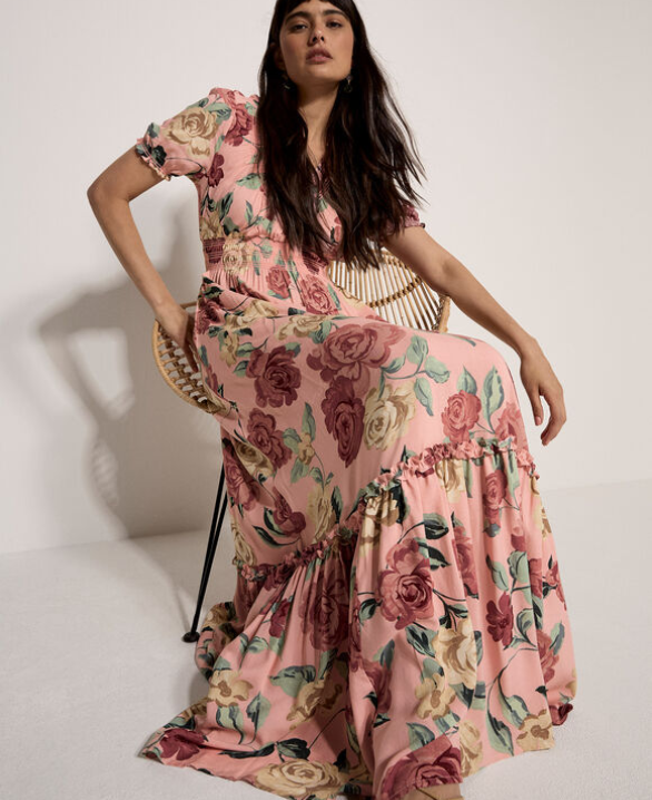 Chloe Floral Wrap Maxi Dress
