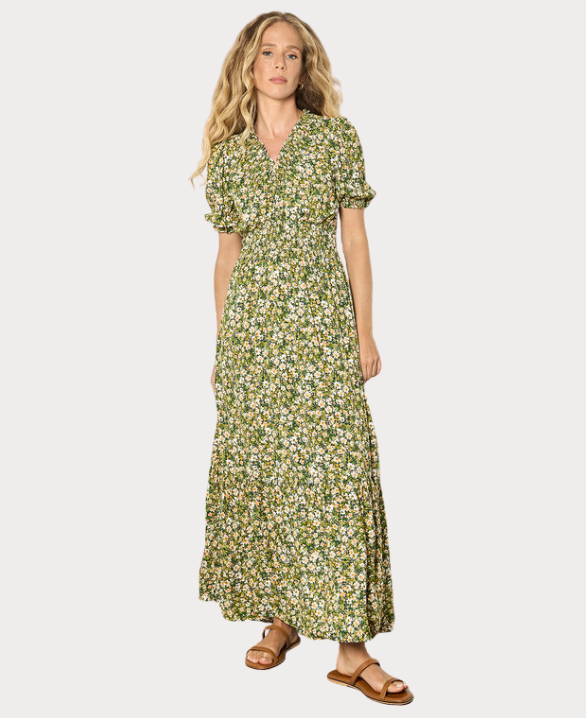 Ditsy Floral Tiered Maxi Dress