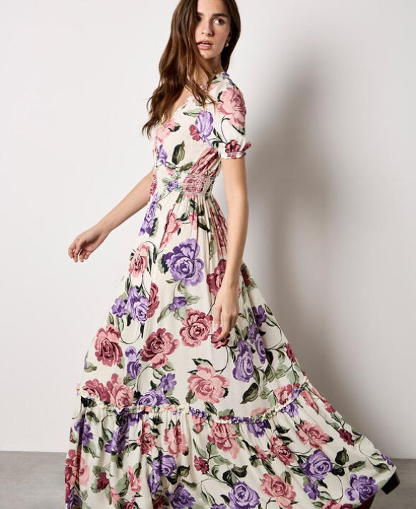 Chloe Floral Wrap Maxi Dress
