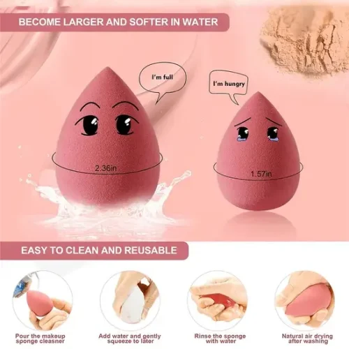 4 Pack Beauty Blender Foundation Sponges Set High Density Makeup Sponge (1)