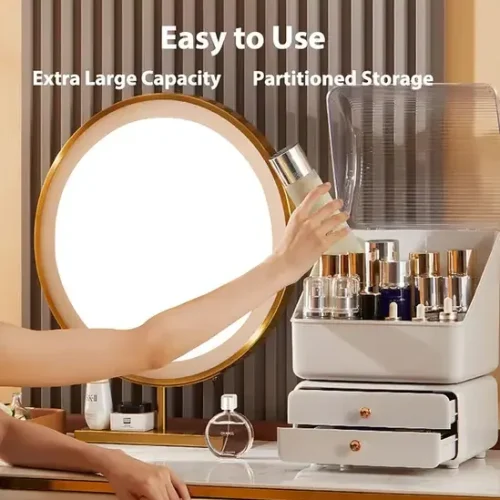 Cosmetic Organizer Storage Box Makeup Storage Dustproof & Waterproof (2)