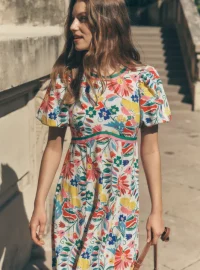 Empire tea dress made of linen