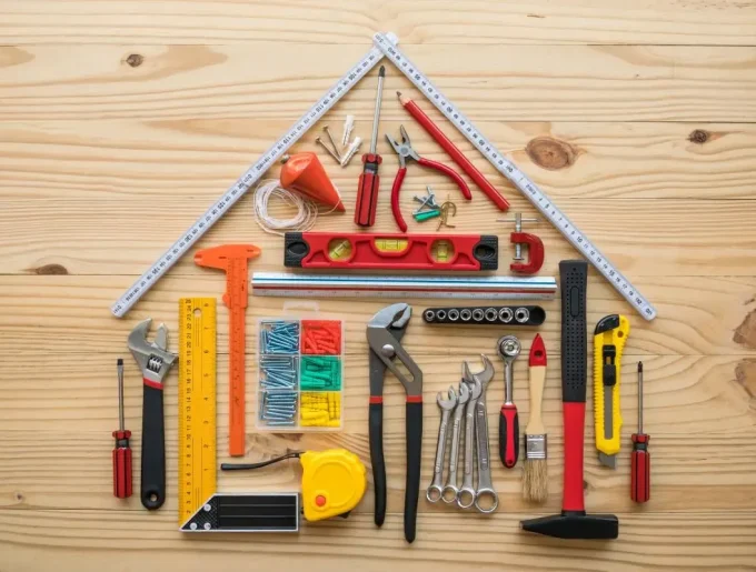 remodel-tools-flatlay-on-wooden